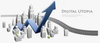 箭头建筑矢量免抠