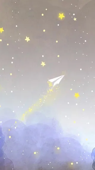 星空背景纸飞机背景童趣背景渐变H5背景高清