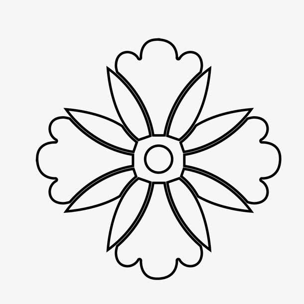 抽象花纹装饰手绘免抠