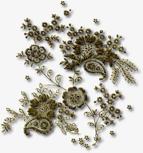 黑色花朵底纹素材免抠免抠