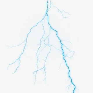 PNG蓝色闪电免抠