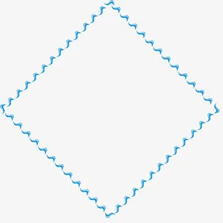 中国风边框蓝色免抠