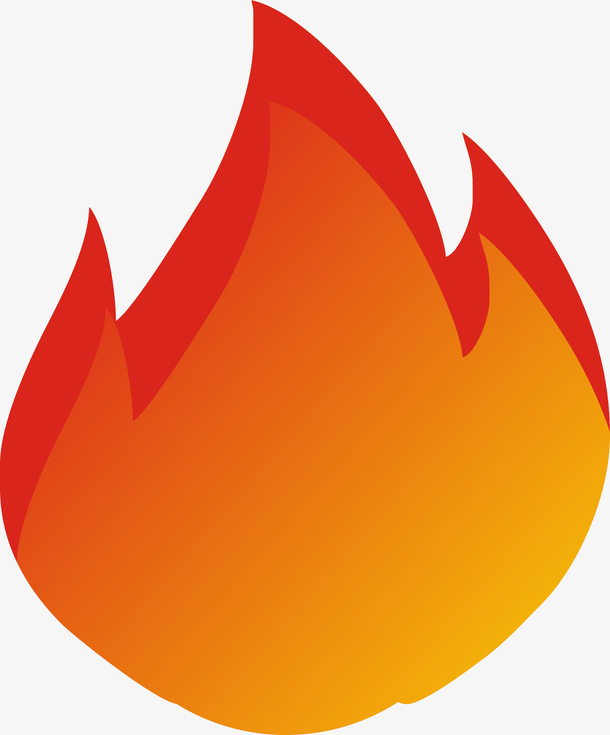 红色黄色火苗免抠