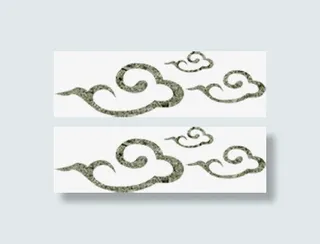 中秋节手绘纹理云彩免抠