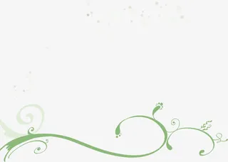 手绘绿叶藤蔓装饰免抠