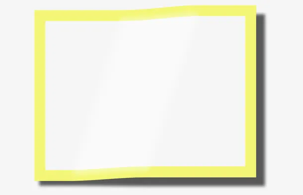 边框手绘边框素材 黄色边框免抠