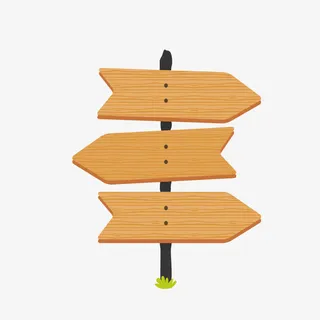 矢量箭头路牌免抠