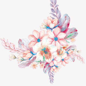 手绘水彩花朵花卉元素免抠手绘/卡通手绘元素