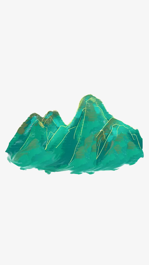 国潮-山景-翡翠免抠