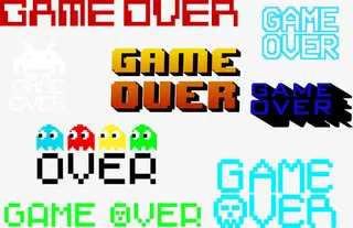 游戏结束字体免抠