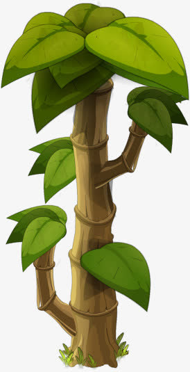 手绘树木图片透明树木素材 卡通免抠