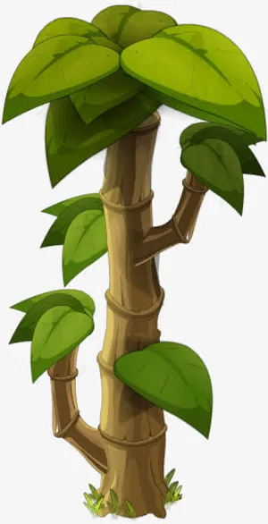 手绘树木图片透明树木素材 卡通免抠