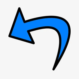 蓝色转弯箭头免抠