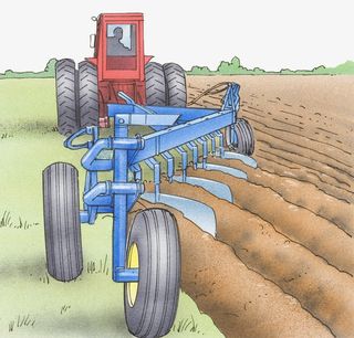 插图农地机械耕种免抠