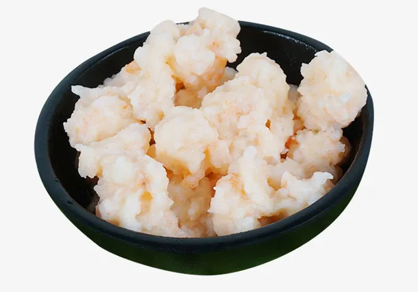 煮熟的虾滑丸子免抠