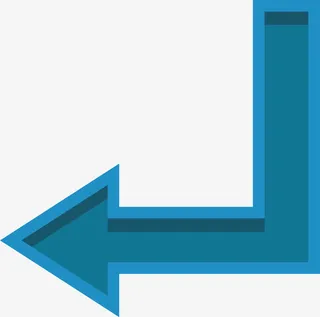 创意蓝色直折箭头矢量素材免抠