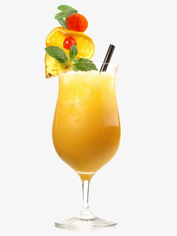 橙子沙冰饮料免抠