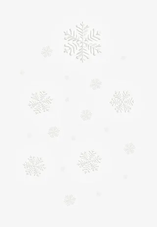冬季手绘白色雪花装饰免抠