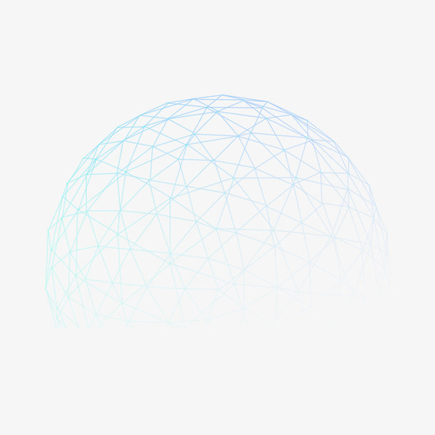 蓝色渐变科技感网络连接地球免抠