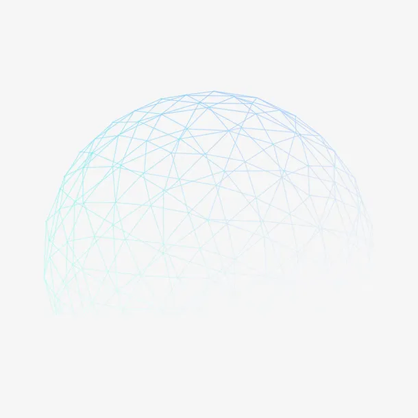 蓝色渐变科技感网络连接地球免抠
