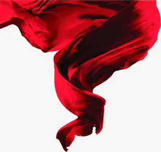 飞扬的红丝绸党建免抠