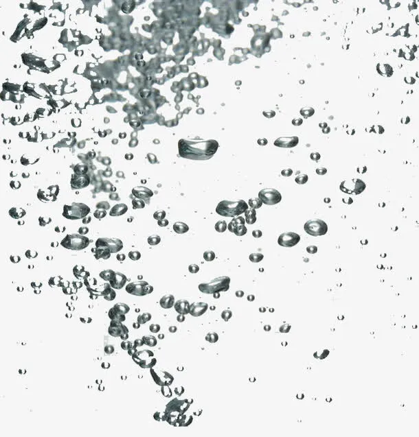 水中充满了丰富的氧气气泡免抠
