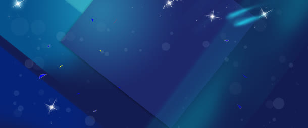 淘宝天猫双蓝色几何图形免抠