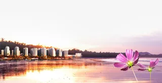 地产元素晚霞免抠