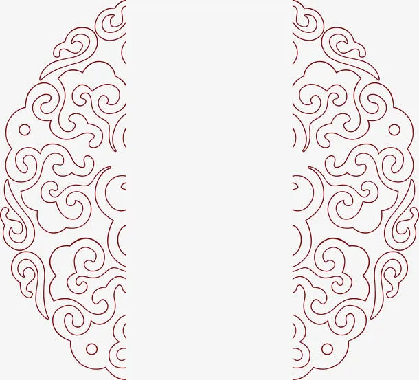 中秋节线条花纹包装盒免抠