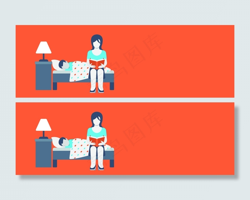 简约扁平化幸福家庭背景高清