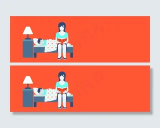 简约扁平化幸福家庭背景高清