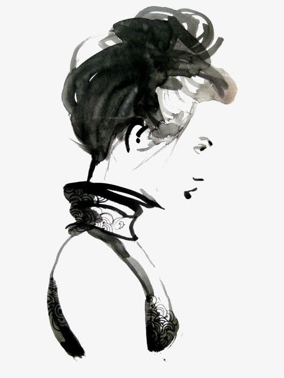 涂鸦女生免抠