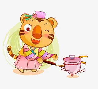 玩耍的小老虎免抠