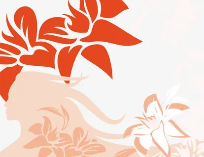 矢量花朵女人剪影免抠 矢量花朵女人剪影免抠