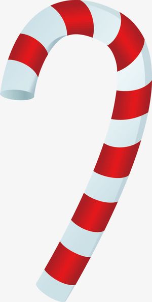 圣诞小拐杖元素免抠