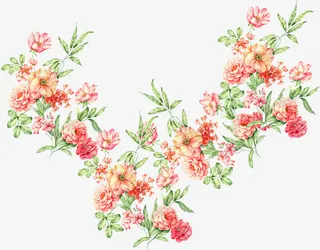 手给粉红色春季玫瑰免抠