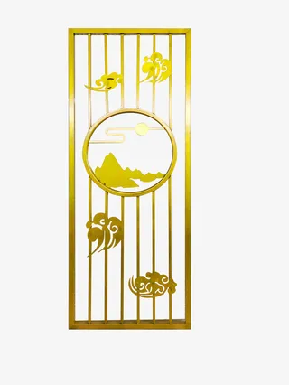 客厅铁艺隔断免抠