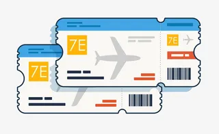 卡通飞机票免抠图免抠