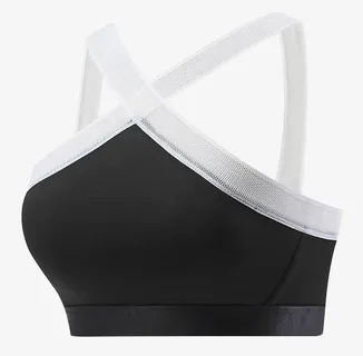 拼色透气吸湿运动内衣免抠