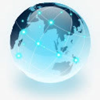 发光互联网地球联系图标免抠