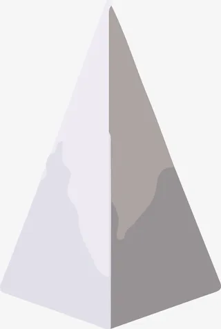 四棱锥石膏免抠