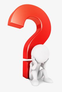 问号下的火柴人矢量免抠