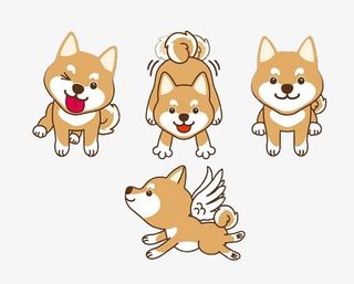 卡通柴犬素材图片免抠