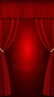 红色帷幕舞台H5背景素材高清