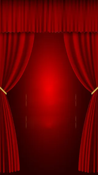 红色帷幕舞台H5背景素材高清