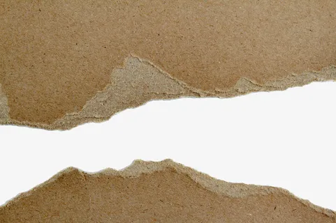 黄色牛皮纸碎片免抠