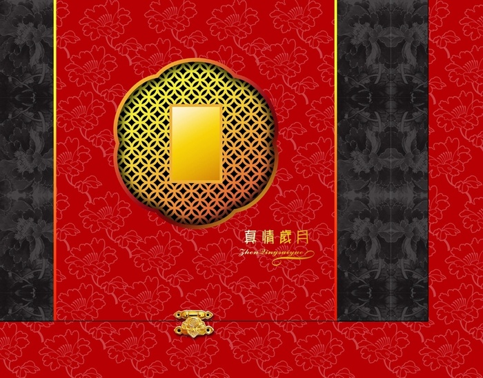 中国风礼盒包装背景高清