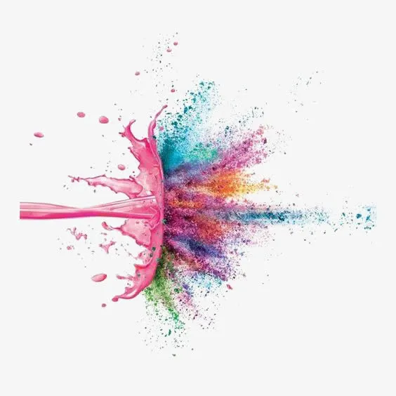 彩色喷溅油墨免抠