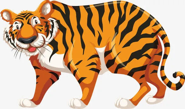 老虎矢量免抠