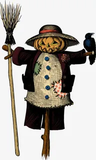 稻草人老巫婆矢量免抠